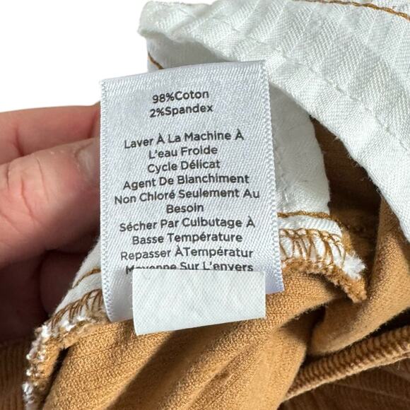 Talbot Women's Petite Corduroy Straight Leg Pants - Curvy Fit Carmel Brown - 8P - Picture 7 of 7